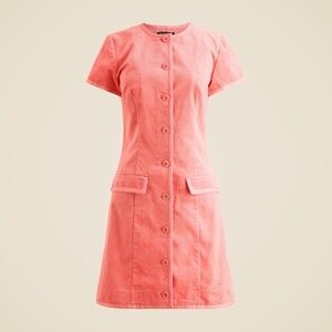 J. Crew Coral Parc dress in stretch corduroy